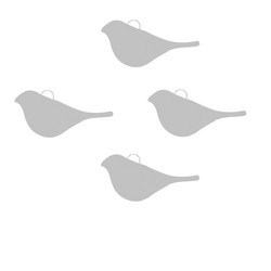 4 optional glass birds