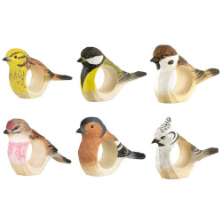 6 birds (Napkin rings)
